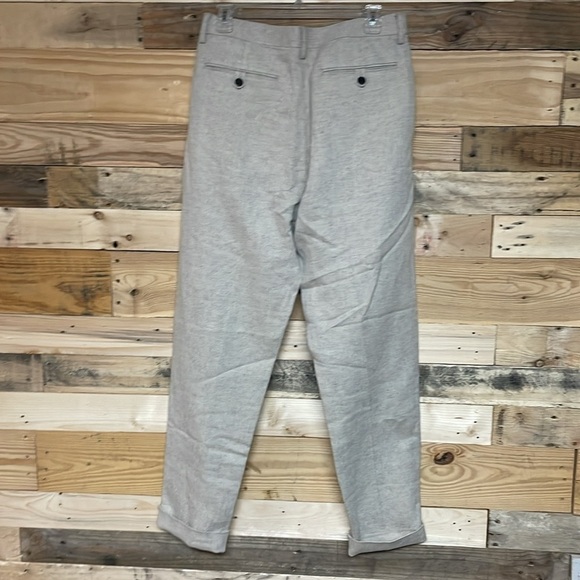 Banana Republic Relaxed Tapered Fit size 29 Regular Cream Chevron Dress Pants - Picture 12 of 13